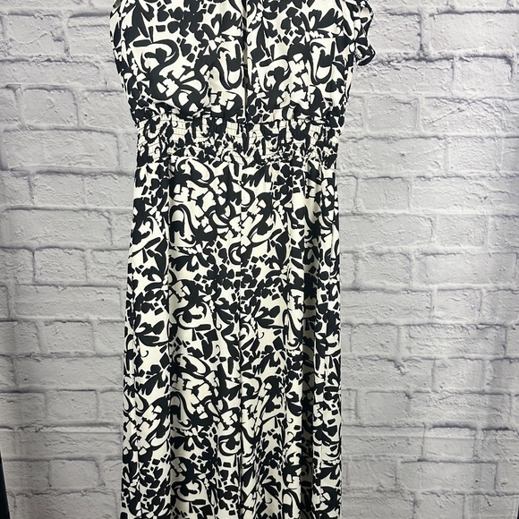 I.STATE Black Ivory Patterned Jumpsuit, Dressy Wide Leg - Picture 8 of 9